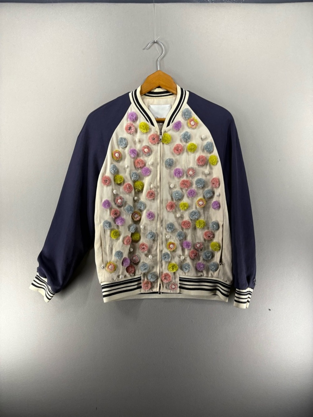 3.1 PHILLIP LIM Dandelion Pom-Pom Bomber Jacket Size 4 Women